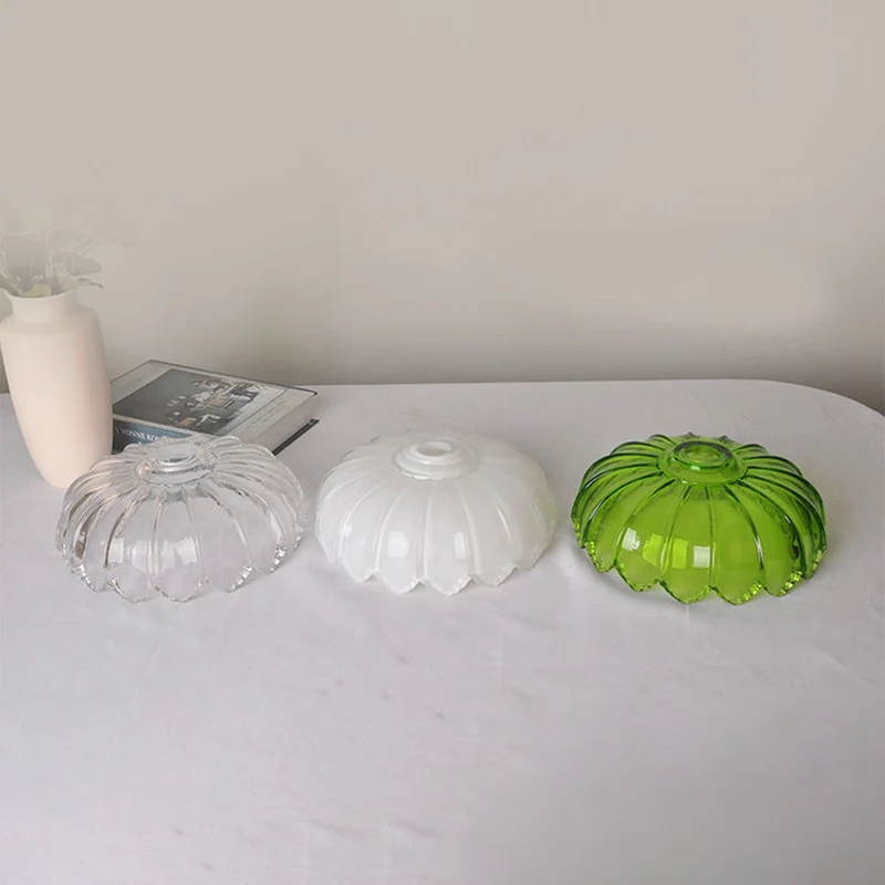 Euroselle Vintage Glazed Floral Hanging Lamp With Translucent Glass