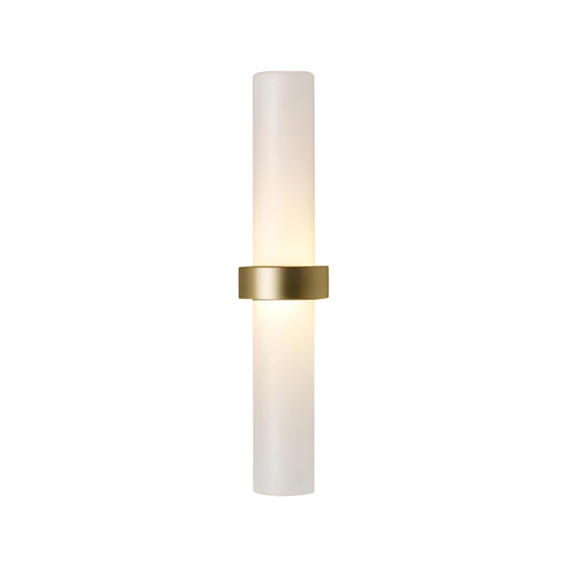GlowLight Frosted Glass Tube Wall Lamp In Warm White For Living Room By Euroselle