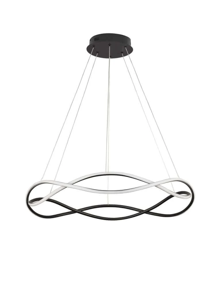 Jinal LED Deckenleuchte 2-flammig 3000K Schwarz