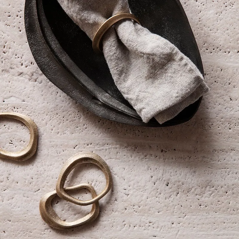 Serviettenringe Flow Messing - fermLIVING