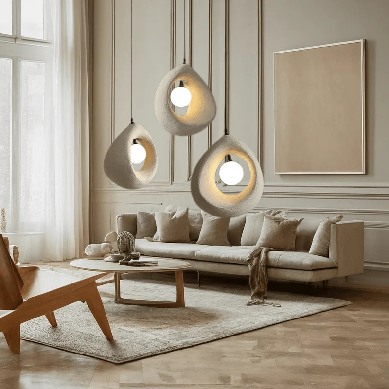 Hayami Resin LED Pendant Lights From Euroselle Home Lighting