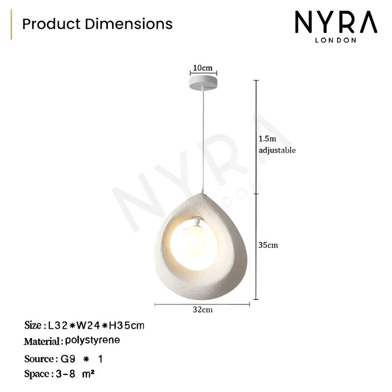 Hayami Resin LED Pendant Lights From Euroselle Home Lighting