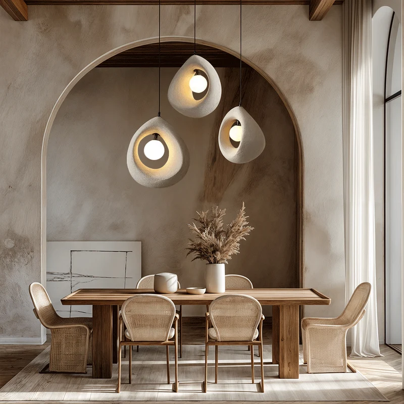 Hayami Resin LED Pendant Lights From Euroselle Home Lighting