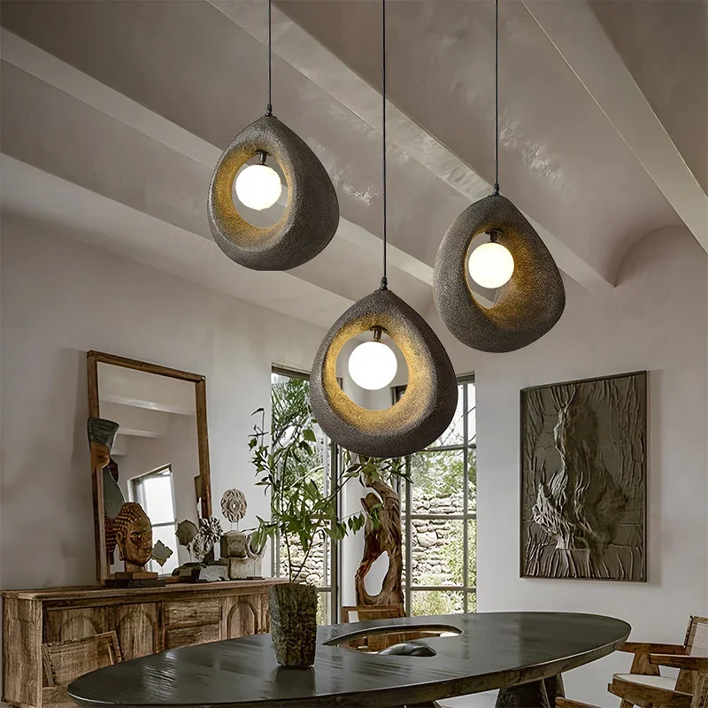 Hayami Resin LED Pendant Lights From Euroselle Home Lighting
