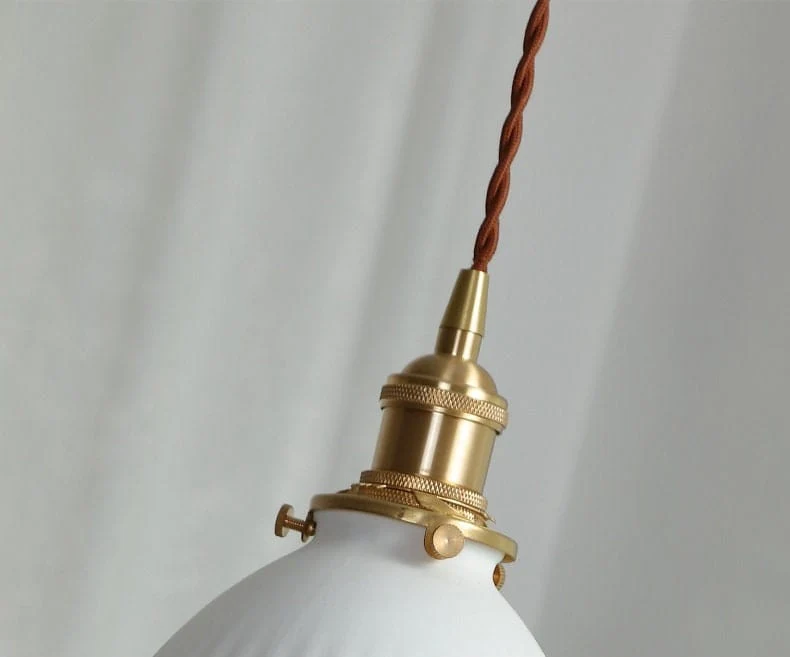 Euroselle Ceramic Ribbed Pendant LED Light, Japanese Lantern Shape, Bulb Included