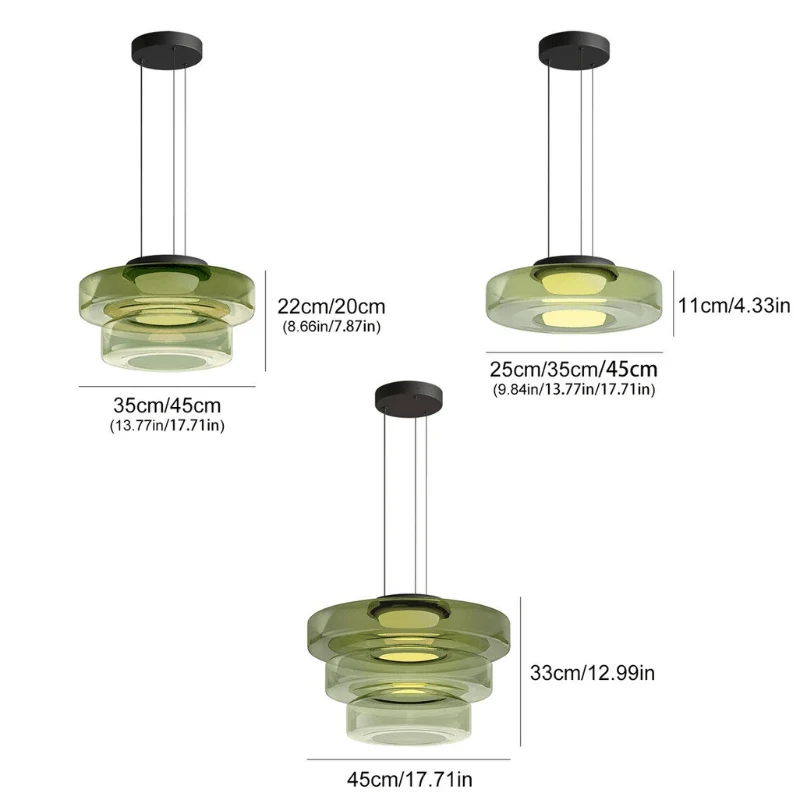Euroselle Scandinavian Glass Pendant Light Minimalist Design