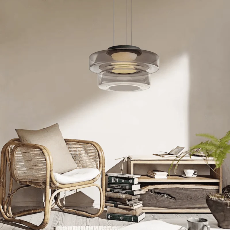 Euroselle Scandinavian Glass Pendant Light Minimalist Design