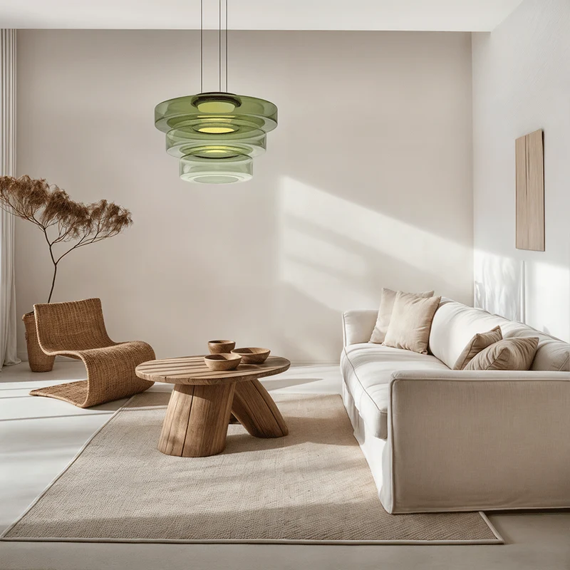 Euroselle Scandinavian Glass Pendant Light Minimalist Design