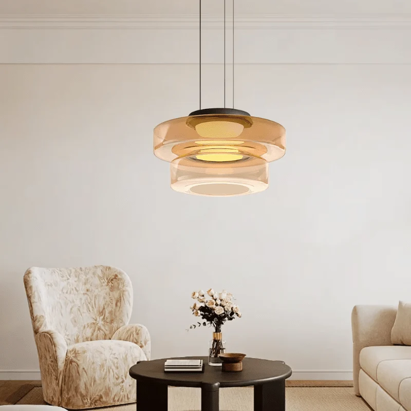 Euroselle Scandinavian Glass Pendant Light Minimalist Design