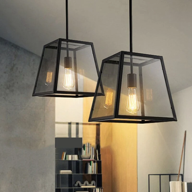 Saina Pendants By Euroselle Vintage Loft Glass Lighting Fixture