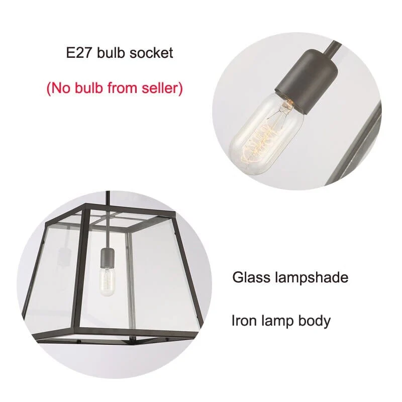 Saina Pendants By Euroselle Vintage Loft Glass Lighting Fixture