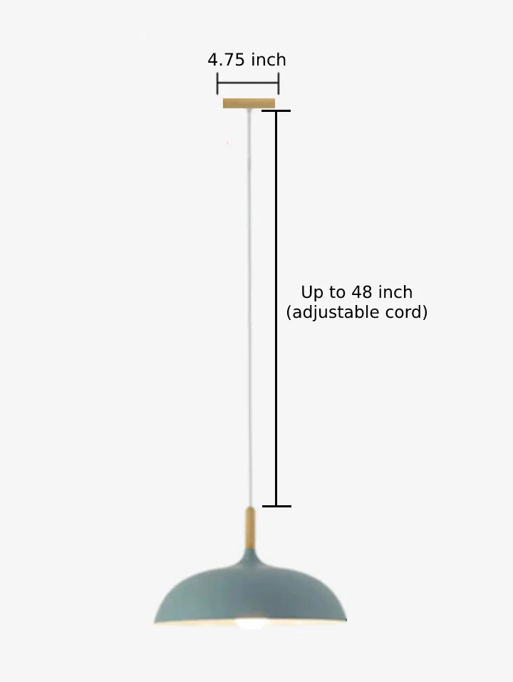 Euroselle Soft Pastel Pendant Lights In Metal And Wood
