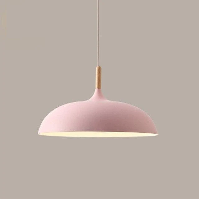 Euroselle Soft Pastel Pendant Lights In Metal And Wood