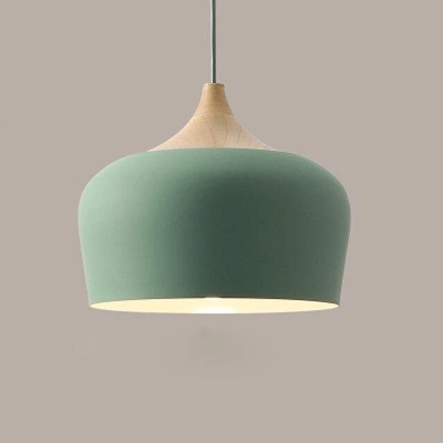 Euroselle Soft Pastel Pendant Lights In Metal And Wood