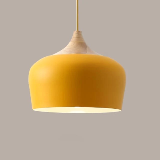 Euroselle Soft Pastel Pendant Lights In Metal And Wood