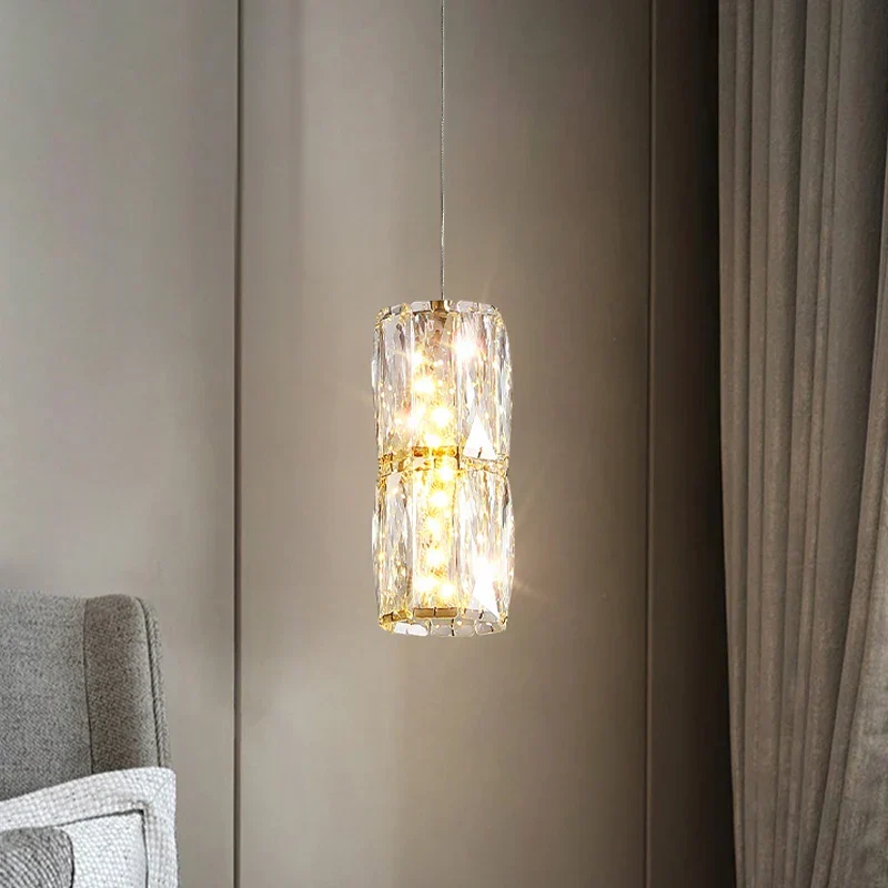 Surrey Pendants By Euroselle Crystal Wrapped Lampshades Retro Modern Lighting