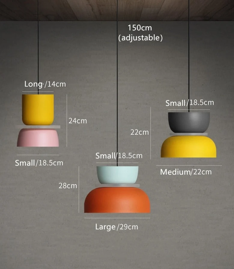 Saturn Halo Colorful LED Pendant Lights By Euroselle