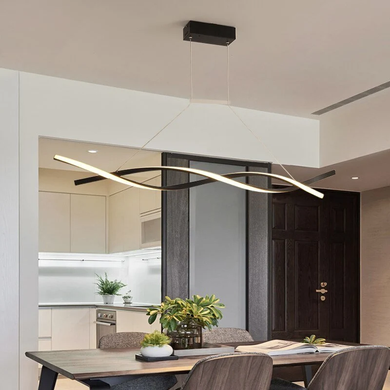 Euroselle Minimalist Twisted Pendant Lighting Fixture