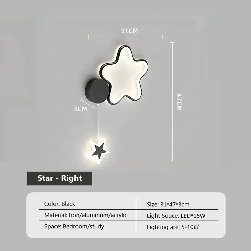 Dreamscape Cloud Star Moon Wall Light Lamp By Euroselle