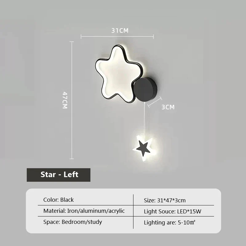 Dreamscape Cloud Star Moon Wall Light Lamp By Euroselle