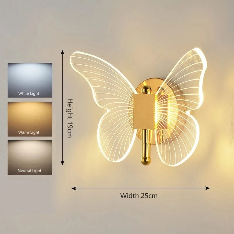 Euroselle Butterfly LED Wall Lamp For Home And Office Decor