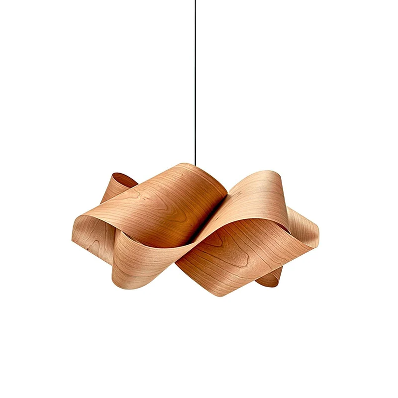 Narela Wood and Metal Link Pendant Light for Dining by Euroselle
