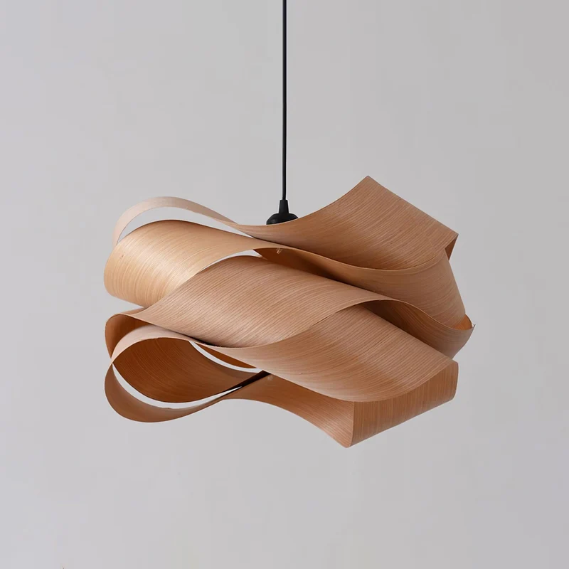 Narela Wood and Metal Link Pendant Light for Dining by Euroselle