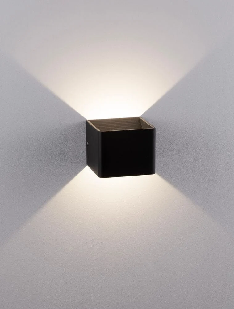 Epic LED Wandleuchte Rechteckig 3000K Schwarz