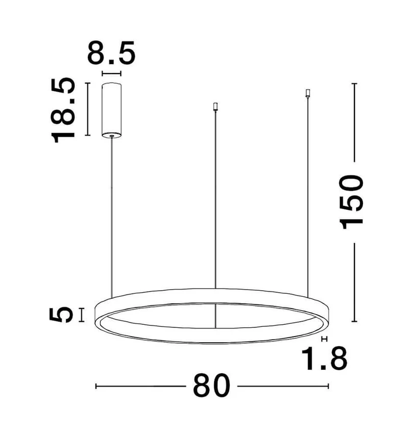 Elowen LED Pendelleuchte Ø 80cm 3000K Up & Down