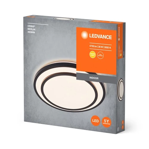 LEDVANCE ORBIS BERLIN Deckenleuchte, schwarz, 36W, 4150lm