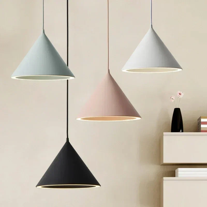Nora Pendant Lamp Collection By Euroselle Aluminum Finish