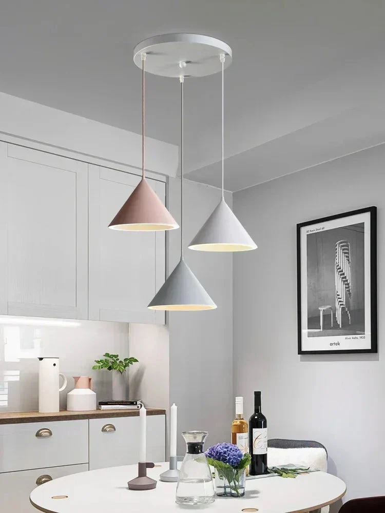 Nora Pendant Lamp Collection By Euroselle Aluminum Finish