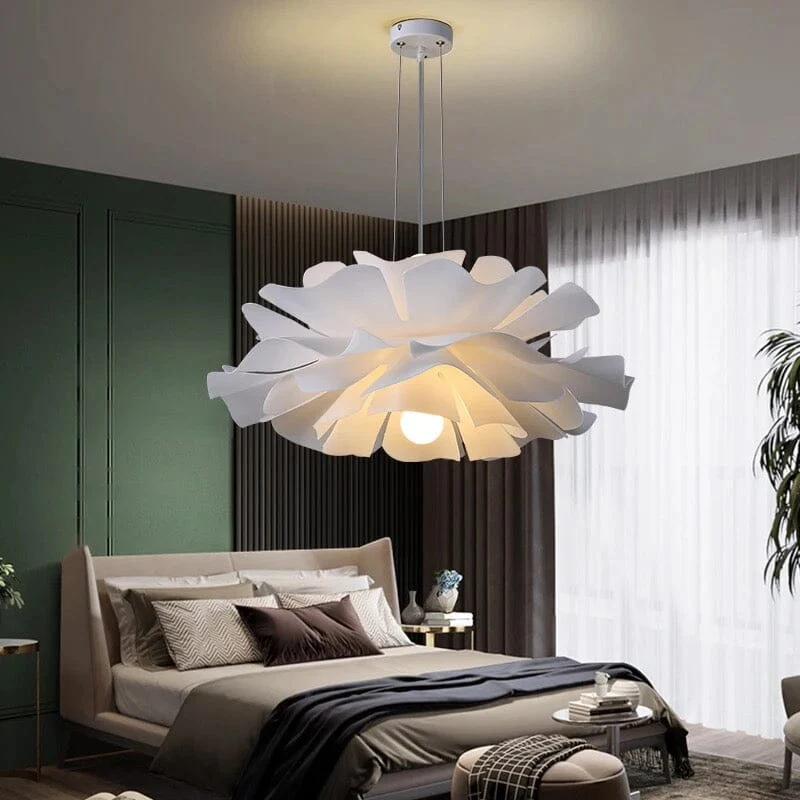 Euroselle Cloud Flower Pendant Light With Warm Glow Iron And Acrylic