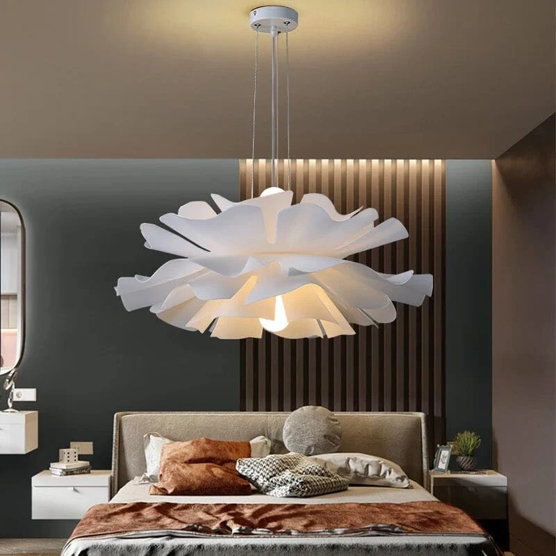 Euroselle Cloud Flower Pendant Light With Warm Glow Iron And Acrylic