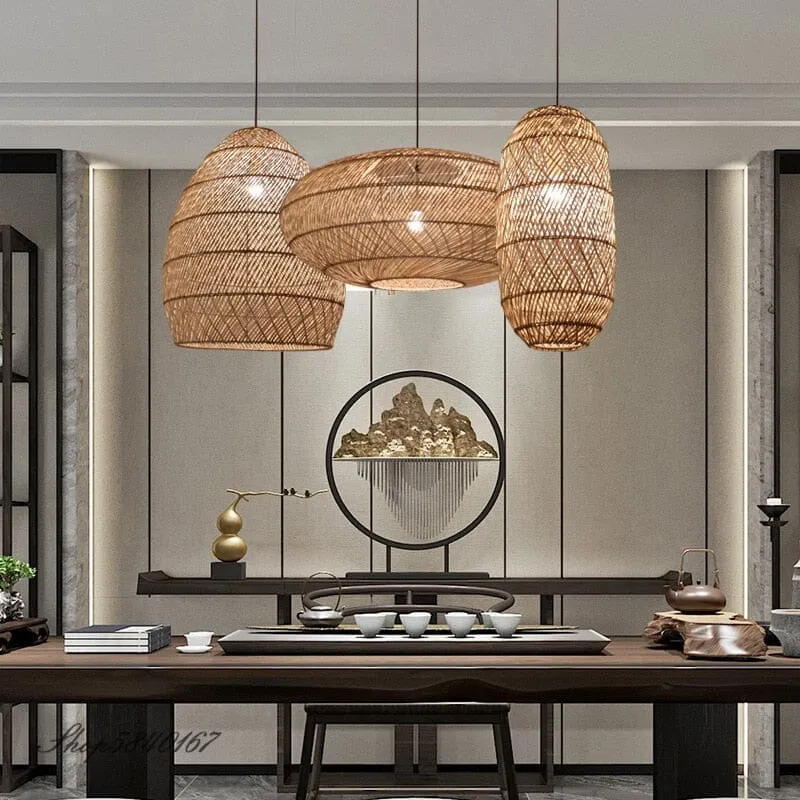 Sakura Rattan Pendant Lights For Home Decor By Euroselle