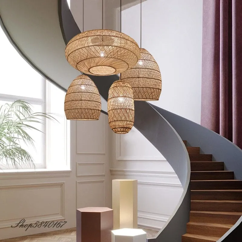 Sakura Rattan Pendant Lights For Home Decor By Euroselle