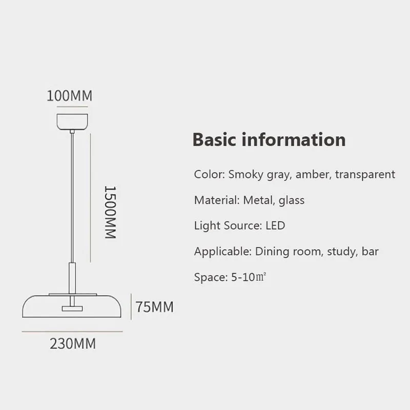 CrystalShine Elegant LED Glass Pendant Lamp Euroselle