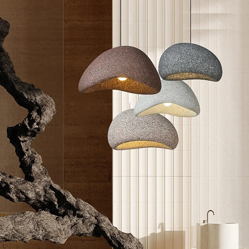 Euroselle Sand Wabi Sabi Pendant Light With Japanese Minimalist Charm
