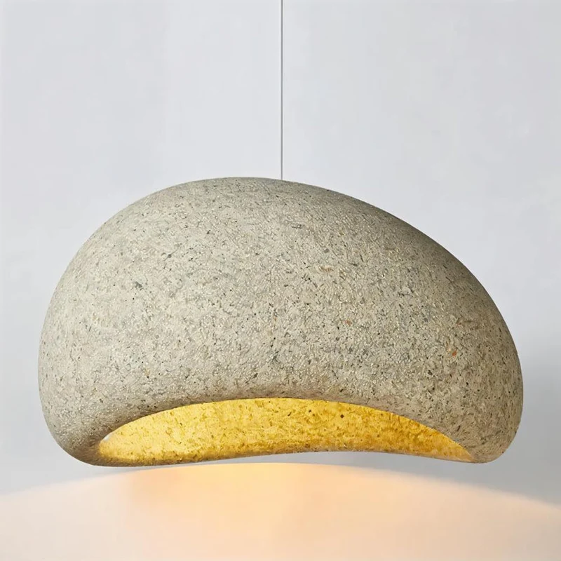 Euroselle Sand Wabi Sabi Pendant Light With Japanese Minimalist Charm