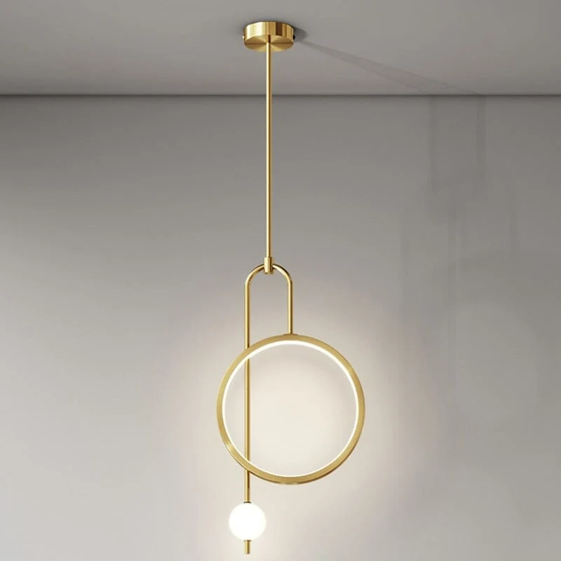 Euroselle Modern Gold Ring Pendant Light For Living Areas