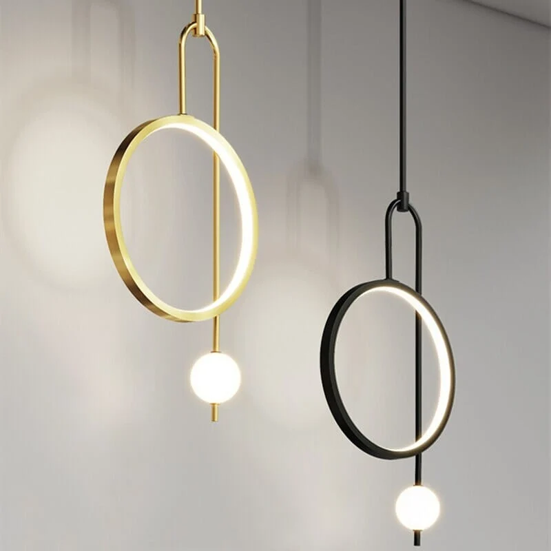 Euroselle Modern Gold Ring Pendant Light For Living Areas