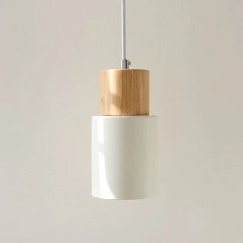 Ingrid Wood And Metal Cylinder Pendant Light By Euroselle