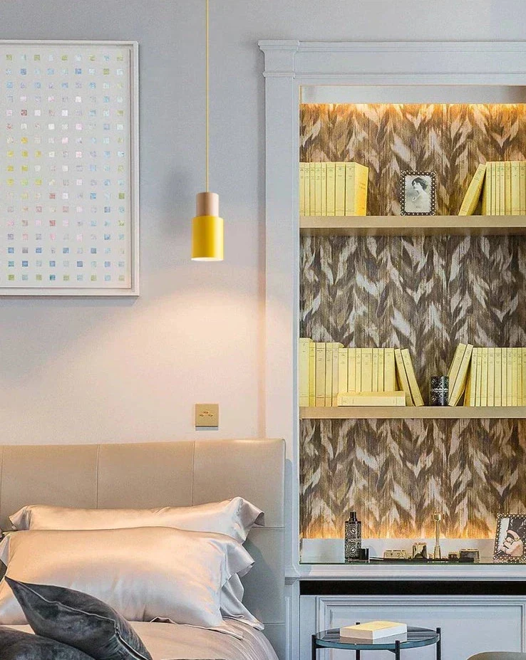 Ingrid Wood And Metal Cylinder Pendant Light By Euroselle