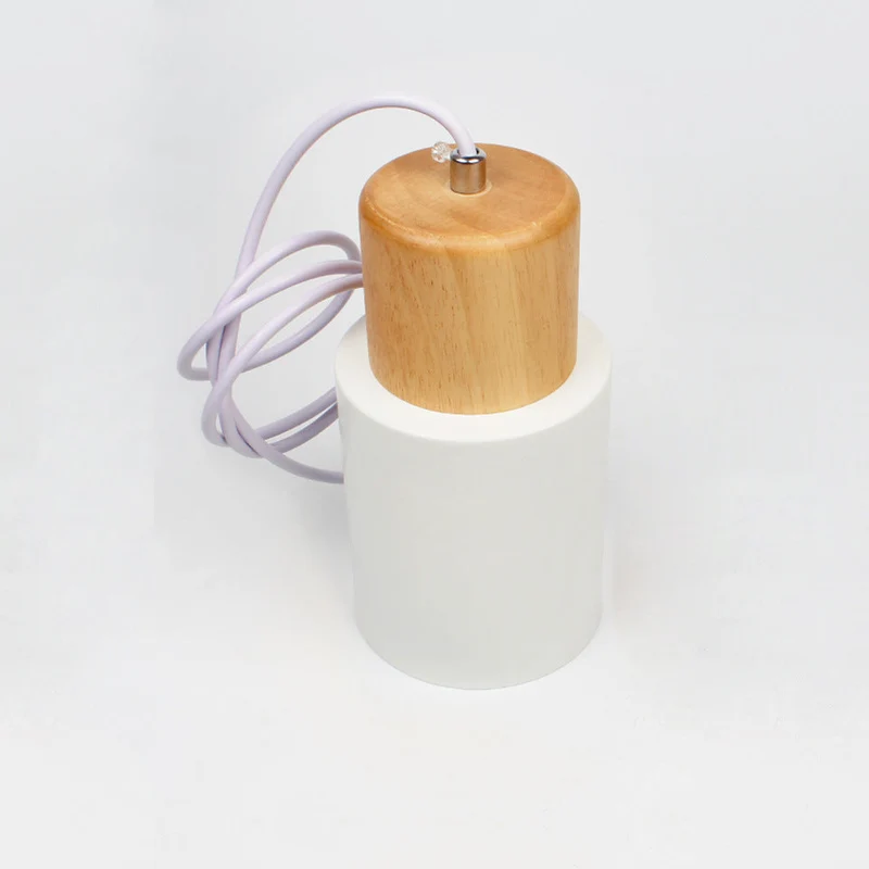 Ingrid Wood And Metal Cylinder Pendant Light By Euroselle