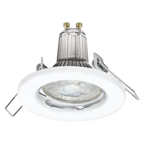 LEDVANCE Spot Einbauleuchten im 5er-Pack, Ø 80mm, inkl. 5x GU10-OSRAM Leuchtmittel (5x 2.6W), weiß, metallisches Gehäuse, IP20-Schutz