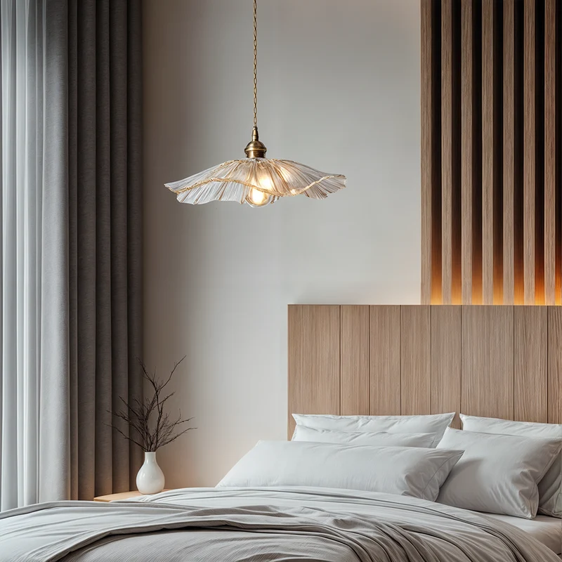 Euroselle Flower Glass Pendant Light Fixture Collection