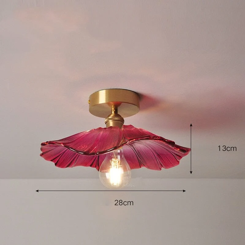 Euroselle Flower Glass Pendant Light Fixture Collection