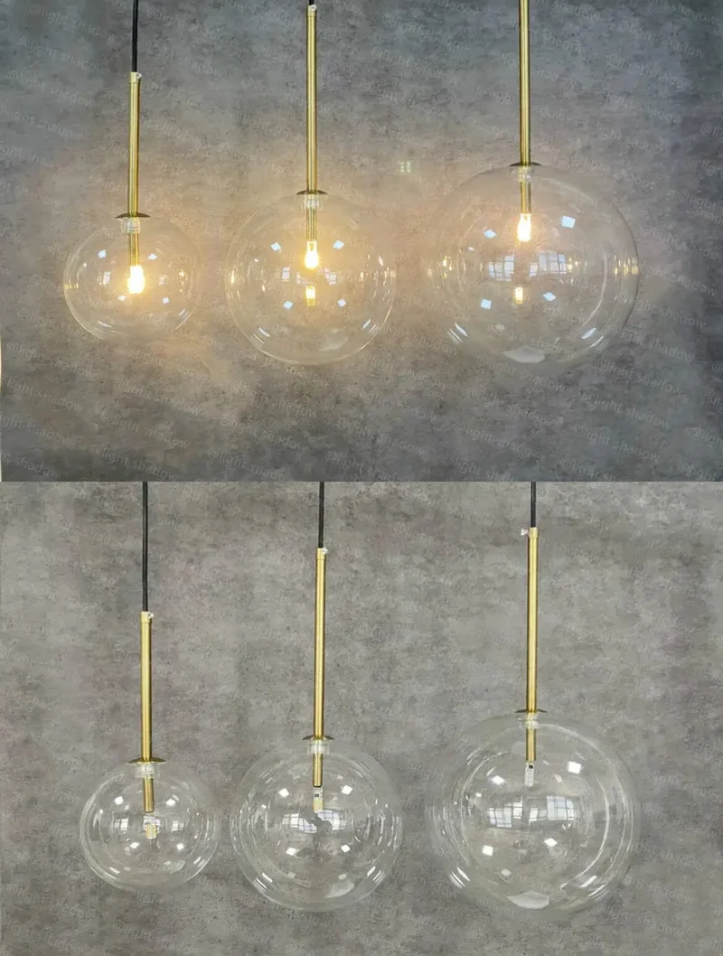 Euroselle Glass Ball Pendant Lights for Nordic Modern Home Decor