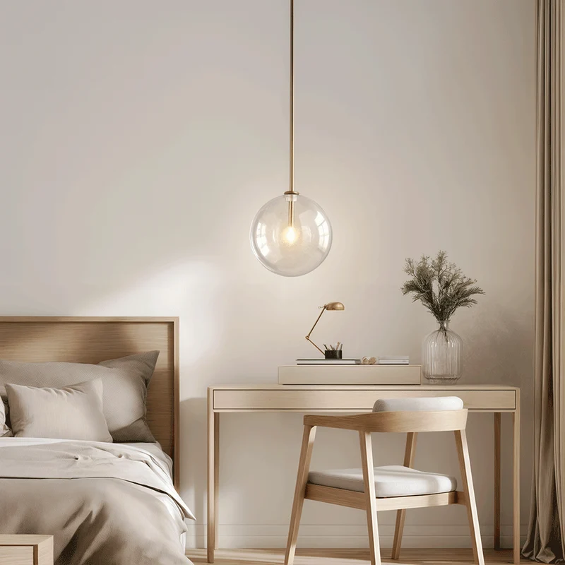 Euroselle Glass Ball Pendant Lights for Nordic Modern Home Decor