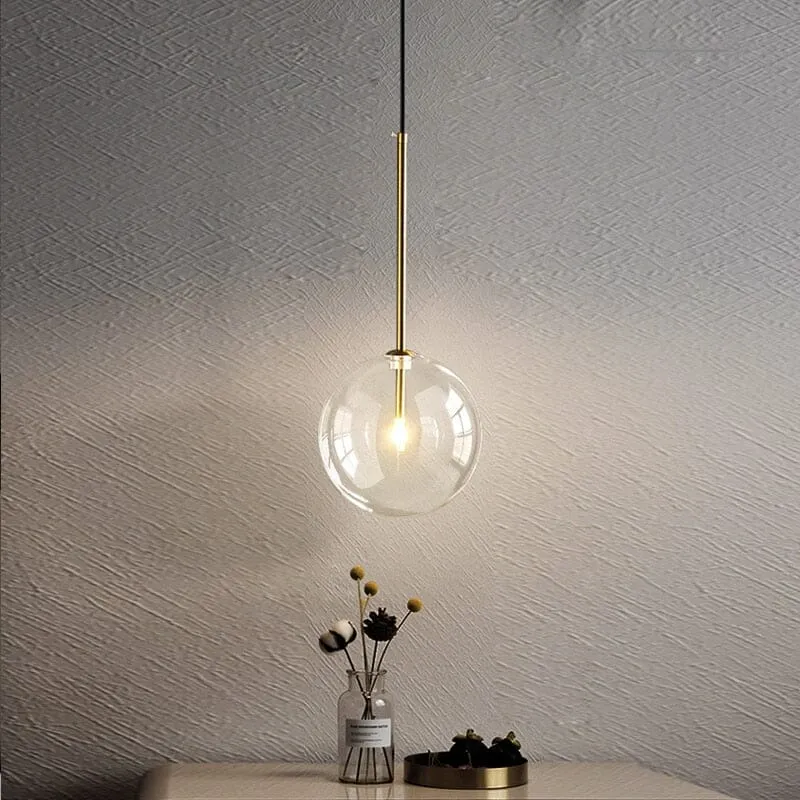 Euroselle Glass Ball Pendant Lights for Nordic Modern Home Decor